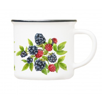 Mug of blackberries