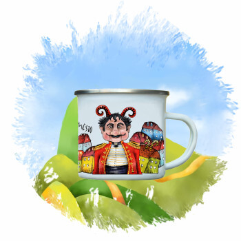 Tin mug - characters