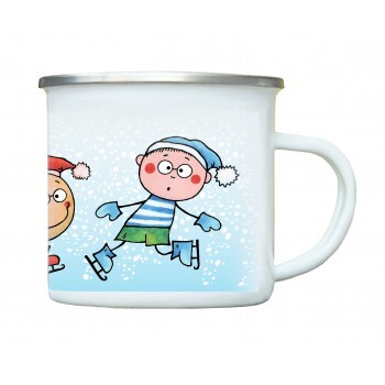 Ice skating mug