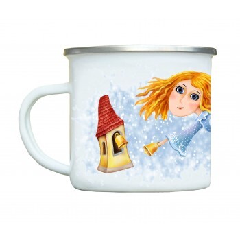 Mug angel with bell tower