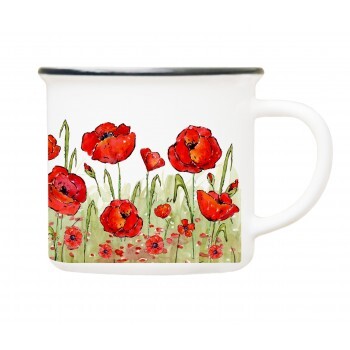 Tasse Mohnblumen