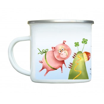 Mug of a piggy bank for good luck