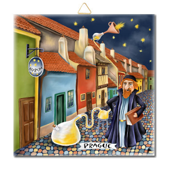 Zlatá ulička - alchymista - název - PV 16 15 x 15 cm