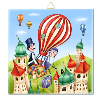 Ballonfahrt - CV 49 15 x 15 cm