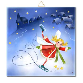 Engel beim Eiskunstlauf - CV 52 15 x 15 cm