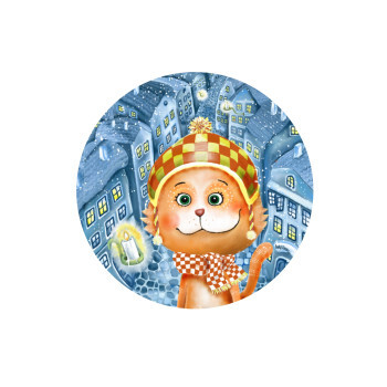 Patty-Katze Winter - Magnet 56 mm