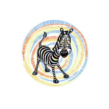 Placka zebra - magnet 56 mm