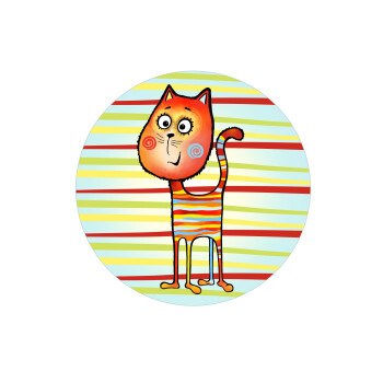Flache Katze - Magnet 56 mm