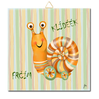 Schnecke - Inschrift - DV 25 15 x 15 cm