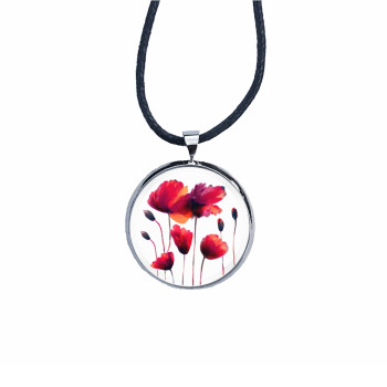 Roter Blumenanhänger